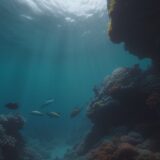 【水中カメラ】海に潜って魚を撮影する | 水中の光と泳ぐ魚たち をイメージした 広角の風景 の写真