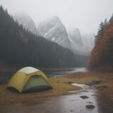 【防水ジャケット】秋の山歩きで降る雨 | 体温を維持する撥水機能の選び方 をイメージした 広角の風景、ハイキング、秋 の写真
