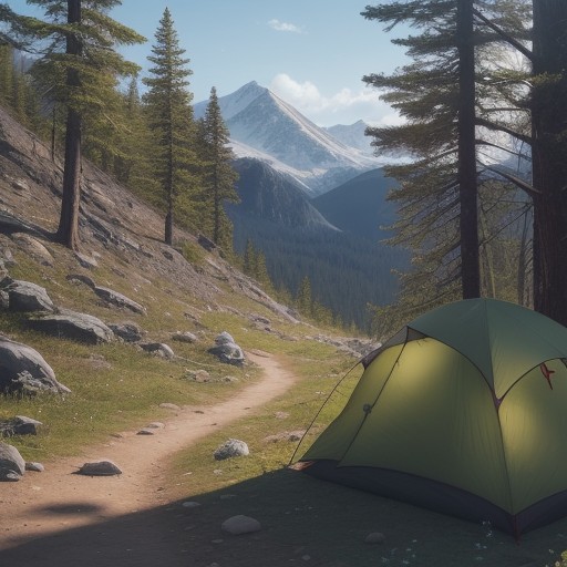 【登山】春に咲く花を巡る山歩きのルート | 計画と装備のポイント をイメージした 広角の風景、ハイキング、春、登山道 の写真