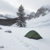 【防寒対策】冬の登山で体温を守る | 重ね着と装備の組み合わせ をイメージした 広角の風景、山、冬 の写真