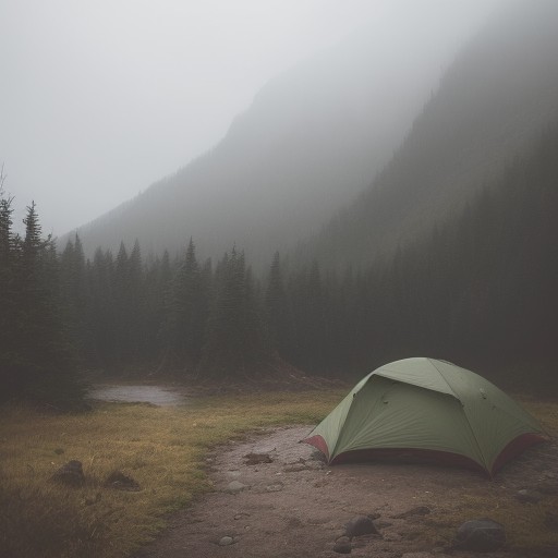 【雨の登山】降水確率と予報の読み方 | 雨の中を歩くための装備 をイメージした 広角の風景、ハイキング の写真