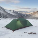【保温着】雪山の登山で使う防寒具 | 体温を逃がさない重ね着の組み合わせ をイメージした 広角の風景、山、冬 の写真