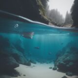 【水中カメラ】海の中の魚を写真に撮る | 夏の海水浴での撮影体験記 をイメージした 広角の風景、夏 の写真