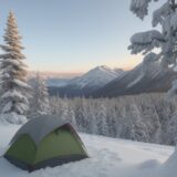 【山頂の気温】秋から冬へ変わる山の景色 | 準備する装備と服装の目安 をイメージした 広角の風景、山、秋、冬 の写真