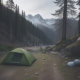 【遭難防止】山行前に揃えておく知識と非常食 | 万が一の時の持ち物リスト をイメージした 広角の風景、ハイキング の写真