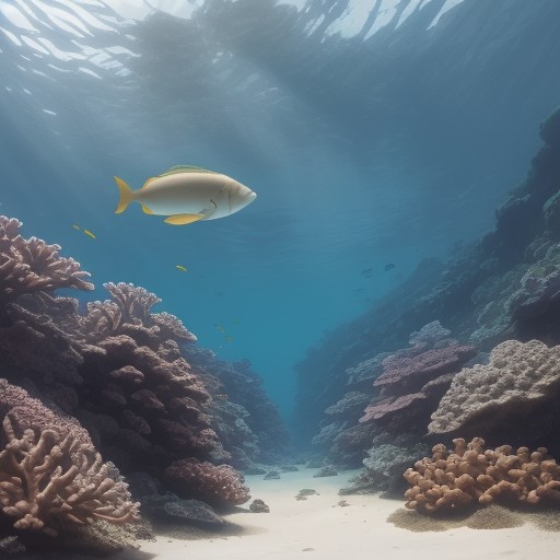 【海洋生物】サンゴ礁の魚を見分ける方法 | 生態系の保護に役立てる取り組み をイメージした 広角の風景 の写真