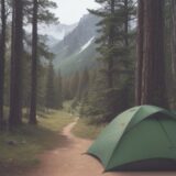 【野生動物回避】登山道での避難方法 | 自然保護への配慮と対策 をイメージした 広角の風景、登山道、ハイキング の写真