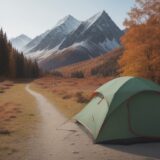 【トレッキングポール】山歩きの足への負担を抑える | 秋の紅葉ルート をイメージした 広角の風景、秋 の写真
