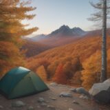 【登山用品】安全を優先した装備選び | 紅葉の山へ向かうための準備リスト をイメージした 広角の風景、山、ハイキング、秋 の写真