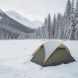 【冬山準備】気温低下への備え | 雪の天候予報と行程の見直し方 をイメージした 広角の風景、山、冬、雪景色 の写真