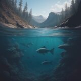 【魚の呼吸】水の中で息をする仕組み | 川や海で観察するエラの動きと働き をイメージした 広角の風景、川 の写真