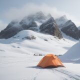 【山の天気予報】冬の山岳ルートの計画を立てる | 積雪状況と風速を確認する をイメージした 広角の風景、山、山、冬、雪景色 の写真