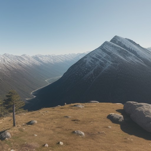 【登山ルート】高地の道を進んで山頂まで歩く | 目の前に広がる自然の景色 をイメージした 広角の風景、ハイキング、登山道、山 の写真