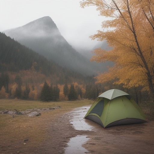 【登山用パンツ】撥水機能で雨や泥を弾く | 秋の紅葉ルートを歩く をイメージした 広角の風景、ハイキング、秋 の写真