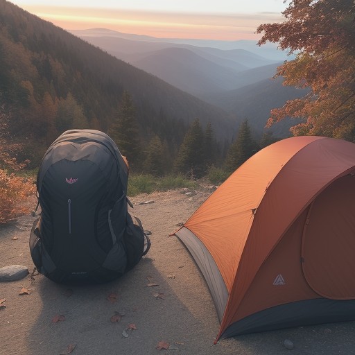 【登山ルート】地図で確認する移動経路 | 紅葉が色づく山道をゆっくり歩く をイメージした 秋、ハイキング、夕日、山 の写真