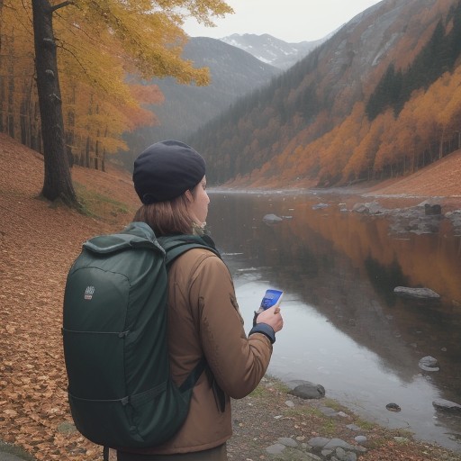 【ハイキング用具】山道を歩くための持ち物 | 気晴らしに訪れる自然の中 をイメージした 秋、ハイキング の写真