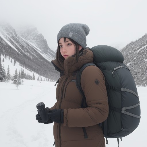 【防寒ウェア】冬の山歩きで体温を逃さず維持する | 雪の中を歩くための服装 をイメージした 冬、雪景色、山、ハイキング の写真