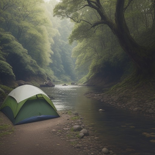 【河童】日本の水辺にある伝説を辿る旅 | 夏の川沿いで見る緑と水の風景 をイメージした 夏、川 の写真