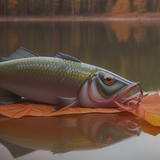【ワーム】秋の湖でのバス釣り用ギア | カラーと形の選び方と使い分け をイメージした 秋、夏、湖 の写真
