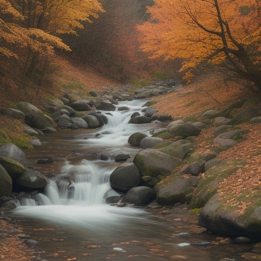 【渓流釣り】紅葉の山の中を歩いて川へ向かう | 秋に狙う魚と釣行記録 をイメージした 秋、秋、山、登山道 の写真