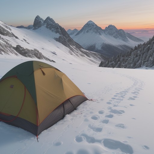 【山頂の気温】秋から冬へ変わる山の景色 | 準備する装備と服装の目安 をイメージした 秋、冬、ハイキング、夕日、山 の写真
