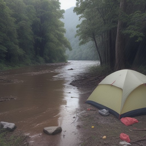 【河川水位】雨による川の増水を確認 | 洪水への備えと判断の目安 をイメージした 川 の写真