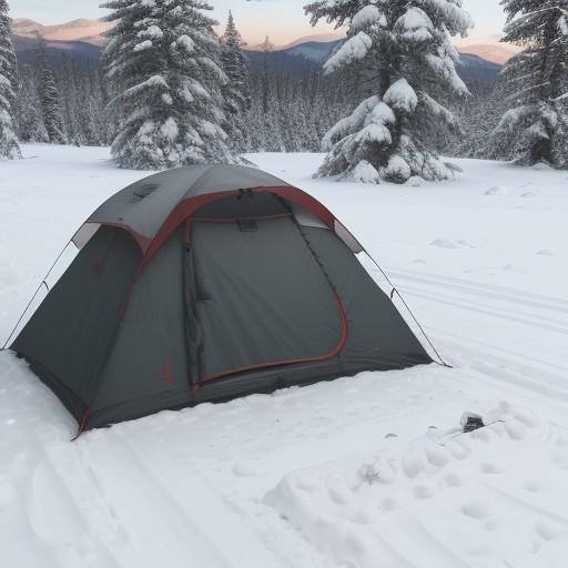 【ウィンターキャンプ】雪が積もるキャンプ場 | キャンプ飯のメニューと道具選び をイメージした 冬、雪景色 の写真