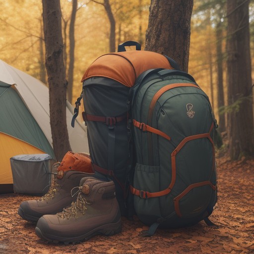 【ハイキング】紅葉の山道を歩くスタッフの視点 | 自然の中を歩いた記録 をイメージした 秋、秋、ハイキング、山、登山道、ハイキング の写真