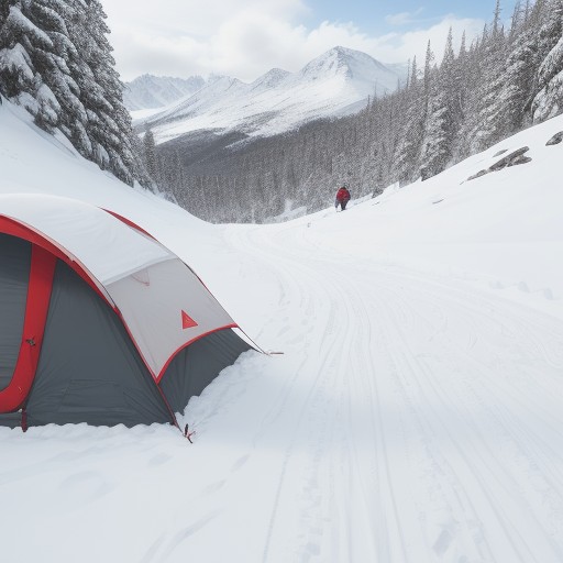 【スキー】冬の雪山の斜面を滑り降りる | 山での道具と準備 をイメージした 冬、雪景色、山、雪景色 の写真
