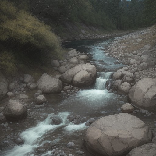 【フィッシングスポット】山の中の川の流れ | 魚が集まるポイントの見つけ方 をイメージした 川、山 の写真