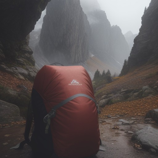 【防水バッグ】登山での荷物の整理術 | 雨の中を歩く装備の選び方 をイメージした 秋、山 の写真