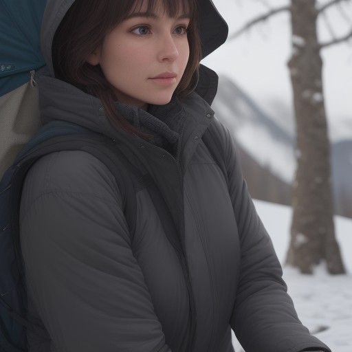 【長袖シャツ】冬の山歩きに使う保温ウェア | 体温を逃がさない服装の組み合わせ をイメージした 冬、山、ハイキング の写真