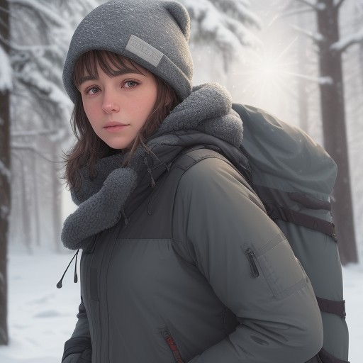【防寒ウェア】冬の山歩きで冷えを防ぐ服装 | 保温を維持する重ね着 をイメージした 冬、ハイキング の写真