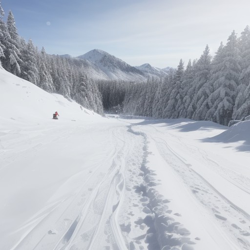【スノーボード】雪山の斜面を滑り降りるルート | 冬の自然に囲まれる時間 をイメージした 冬、雪景色、雪景色、山、雪景色 の写真