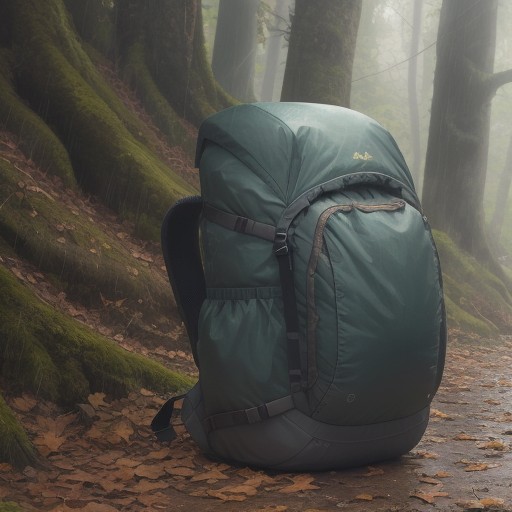 【防水バッグ】ギアを水から守る収納 | 雨の日の山歩きでの荷物整理 をイメージした 夏、秋、ハイキング の写真