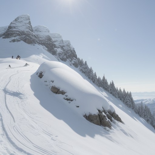【スノーボード】雪山を滑り降りるスピード | 斜面を駆け抜ける瞬間の感覚 をイメージした 雪景色、冬、雪景色、山 の写真