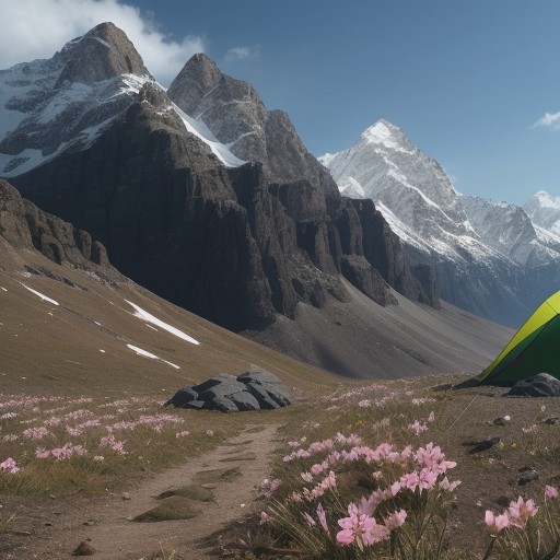 【登山】春に咲く花を巡る山歩きのルート | 計画と装備のポイント をイメージした 春、ハイキング の写真