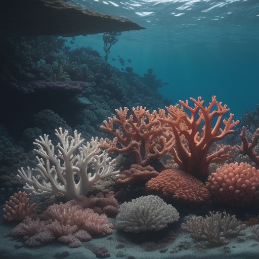 【サンゴ】熱帯の海に集まる魚たちの群れ | 生態系のつながりを辿る旅 をイメージした自然風景の写真