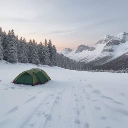 【山小屋】冬の休業日と営業期間をチェック | 雪山の登山計画を立てる をイメージした 冬、雪景色、山、ハイキング、夕日 の写真