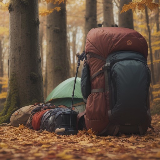【トレッキングポール】山歩きの足への負担を抑える | 秋の紅葉ルート をイメージした 秋、秋、ハイキング の写真