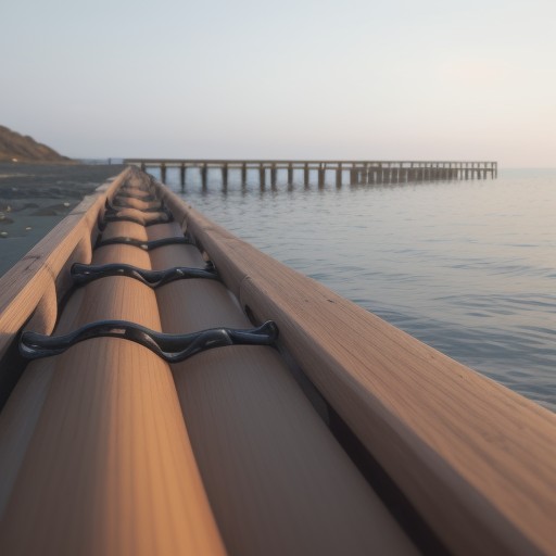 【海釣り】秋の波止場へ向かう日 | フィッシングロッドを構えて待つ時間 をイメージした 秋、冬、夏 の写真