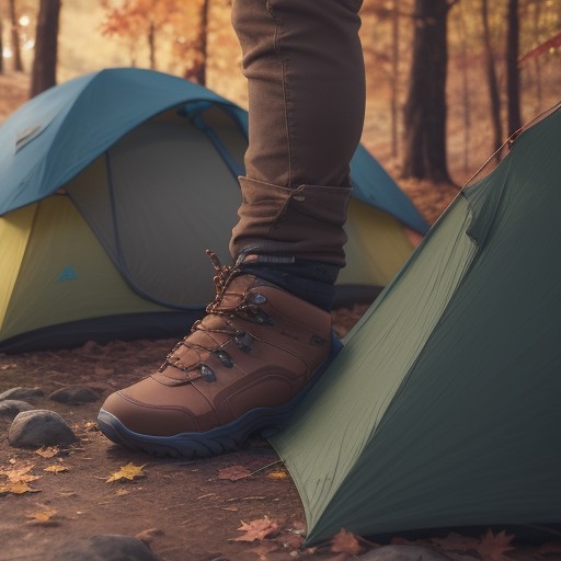 【ハイキング】紅葉の山道を歩くスタッフの視点 | 自然の中を歩いた記録 をイメージした 秋、秋、ハイキング、山、登山道、ハイキング の写真