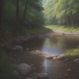 【淡水魚】地元の川で生き物を探す | 夏の水辺で見つけた観察記録をまとめる をイメージした 広角の風景、川、夏 の写真