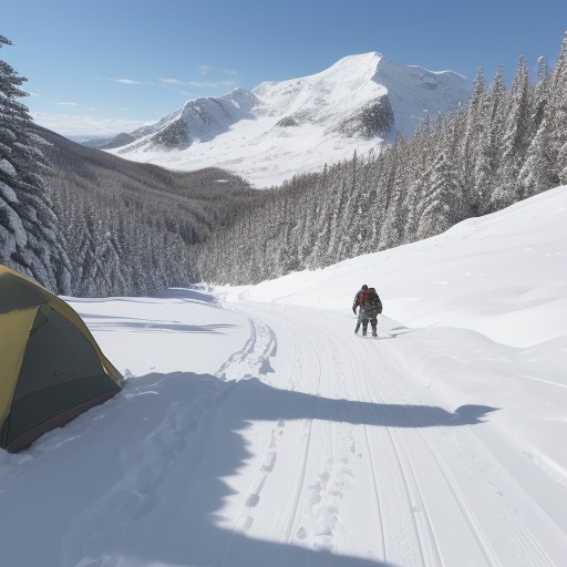 【スノーシュー】冬の雪山を歩くコツ | 初心者が揃える道具と準備の手順 をイメージした 広角の風景、雪景色、山、ハイキング、冬 の写真