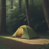 【昆虫】夏の森を歩いて観察するライフサイクル | 卵から成虫への変化 をイメージした 広角の風景、森、夏 の写真