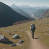 【機能性パンツ】岩場や登山道の歩行 | 着心地と動きやすさを実際に検証 をイメージした 広角の風景、登山道、ハイキング の写真