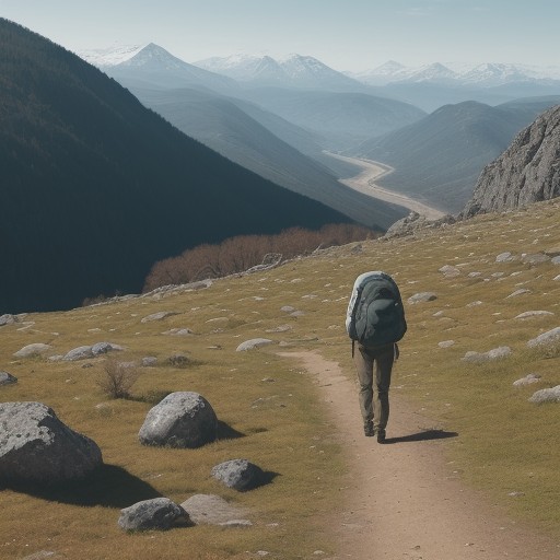 【機能性パンツ】岩場や登山道の歩行 | 着心地と動きやすさを実際に検証 をイメージした 広角の風景、登山道、ハイキング の写真