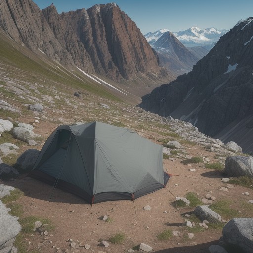 【登山用ポール】岩場の段差で体を支える方法 | 下山時の歩き方 をイメージした 広角の風景 の写真
