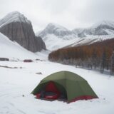 【山小屋】営業期間の目安 | 秋から冬にかけてのクローズ時期について をイメージした 広角の風景、山、秋、冬 の写真