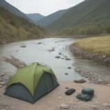 【川用釣り具】流れに合わせた浮きの選び方 | 川辺の景色と釣りの時間 をイメージした 広角の風景、川、川、川 の写真